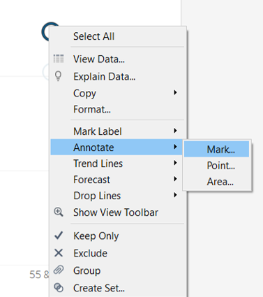 Label particular element with annotation