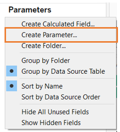 Creating a parameter for confidence level 1