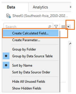 Create calculated field